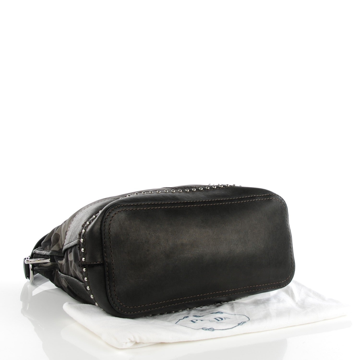 Prada Tessuto Camouflage Flap Shoulder Bag Fumo 4 of 10