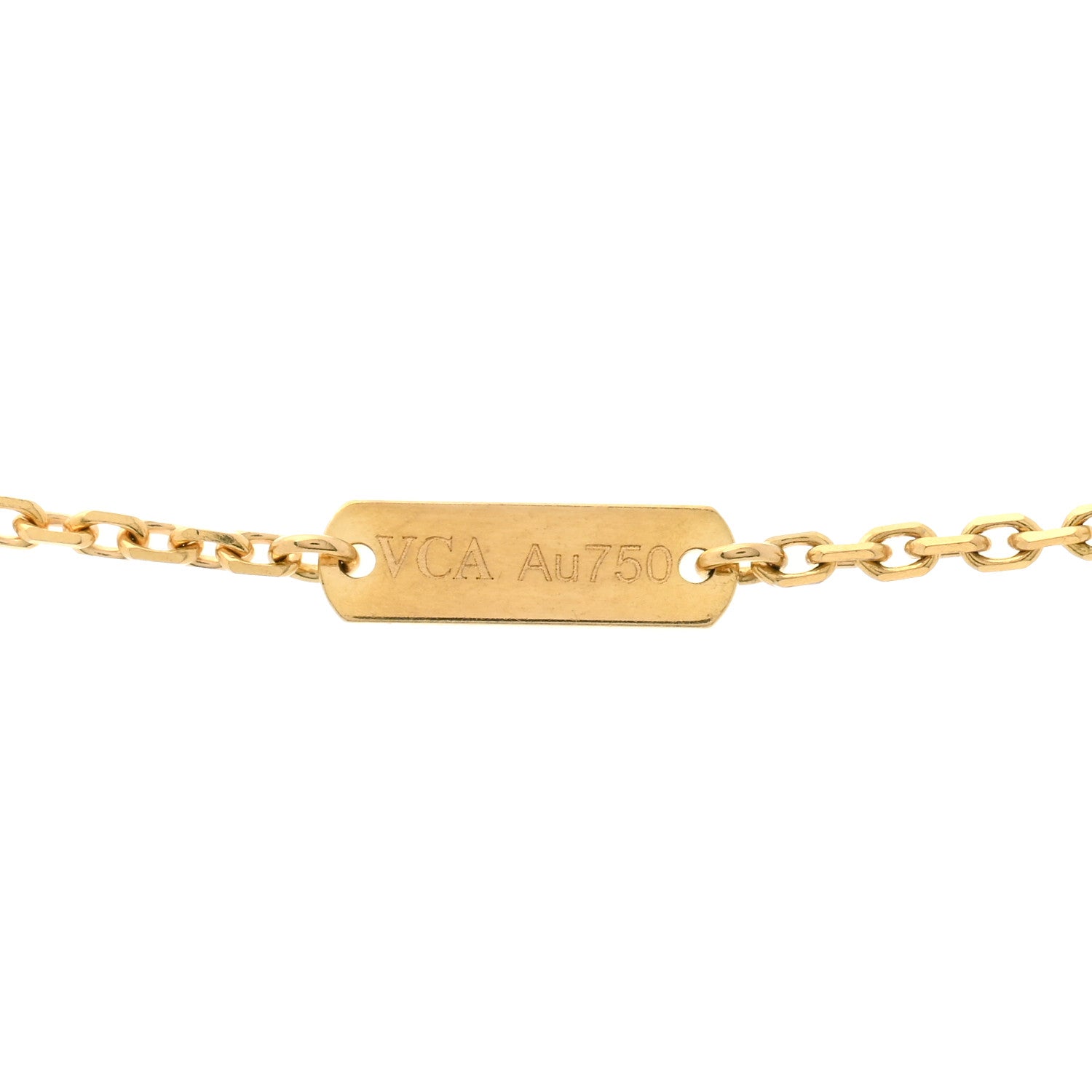 Van Cleef & Arpels 18K Yellow Gold Vintage Alhambra Pendant Necklace 5 of 6