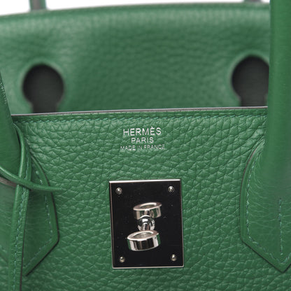 Hermes Taurillon Clemence Birkin 30 Vert Vertigo 5 of 12