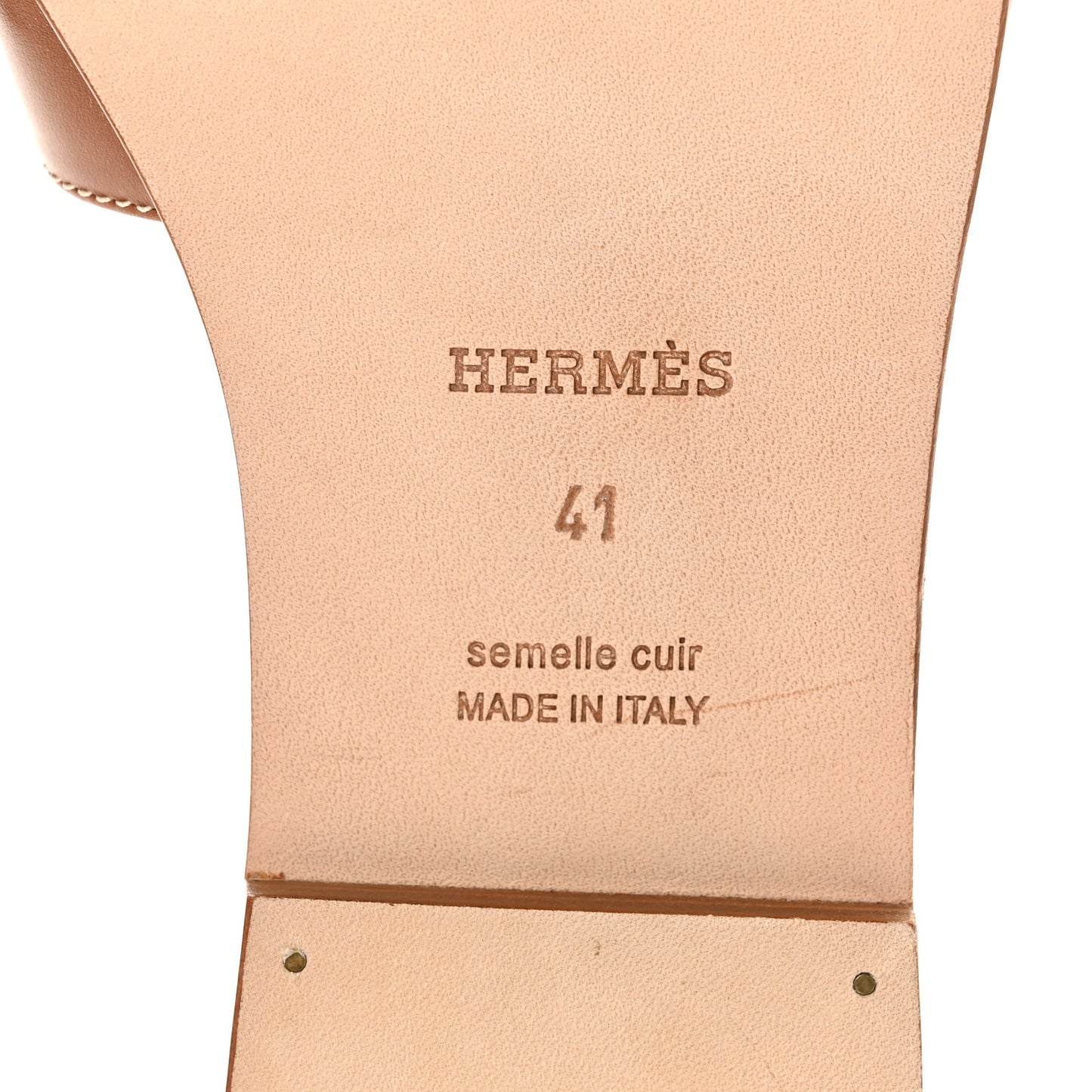 Box Calfskin Oran Sandals 41 Gold