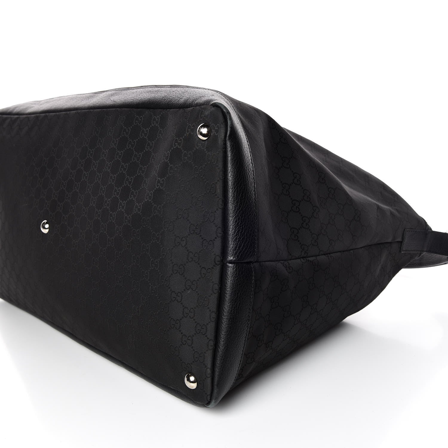 Gucci Nylon Monogram Travel Hobo Black 6 of 13