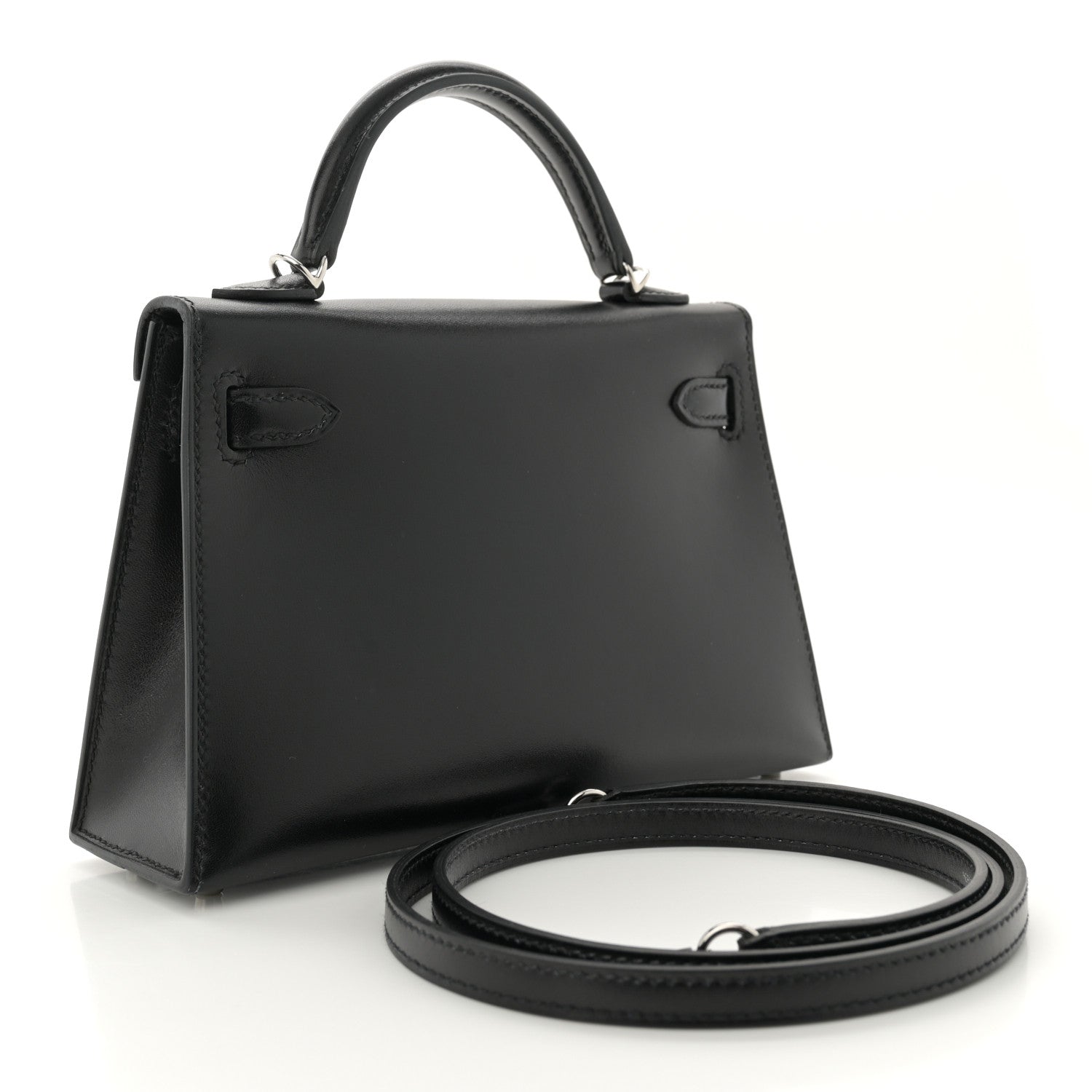 Hermes Box Studded Clouté Mini Kelly Sellier 20 Black 3 of 11