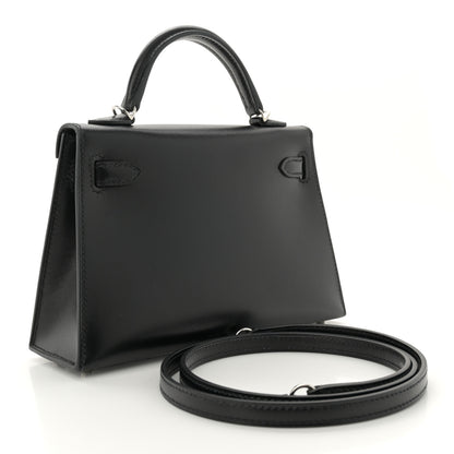 Hermes Box Studded Clouté Mini Kelly Sellier 20 Black 3 of 11