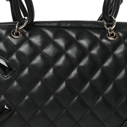 Chanel Calfskin Quilted Large Cambon Bowler Black 8 of 11