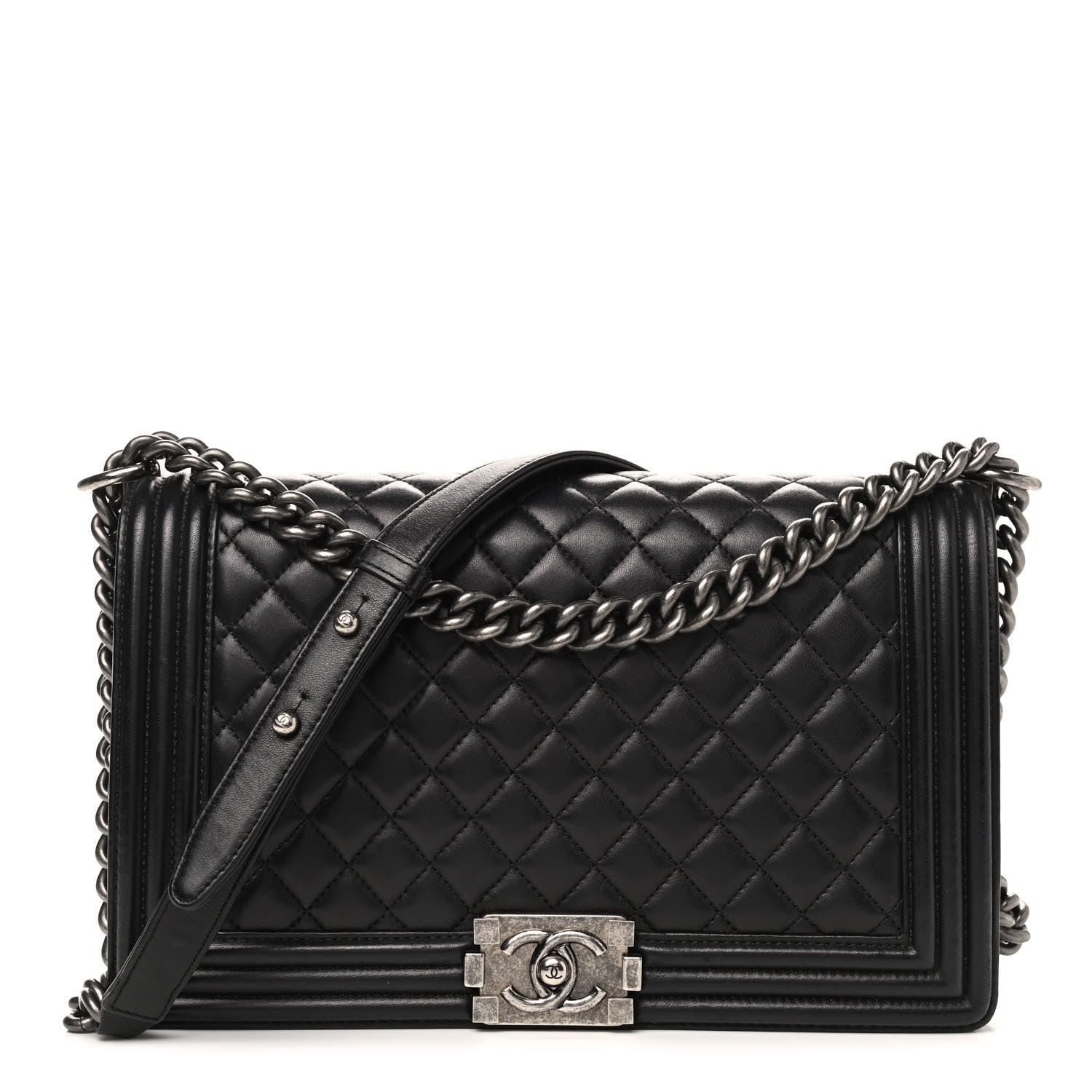 Chanel Lambskin Quilted New Medium Boy Flap Black 1 of 11