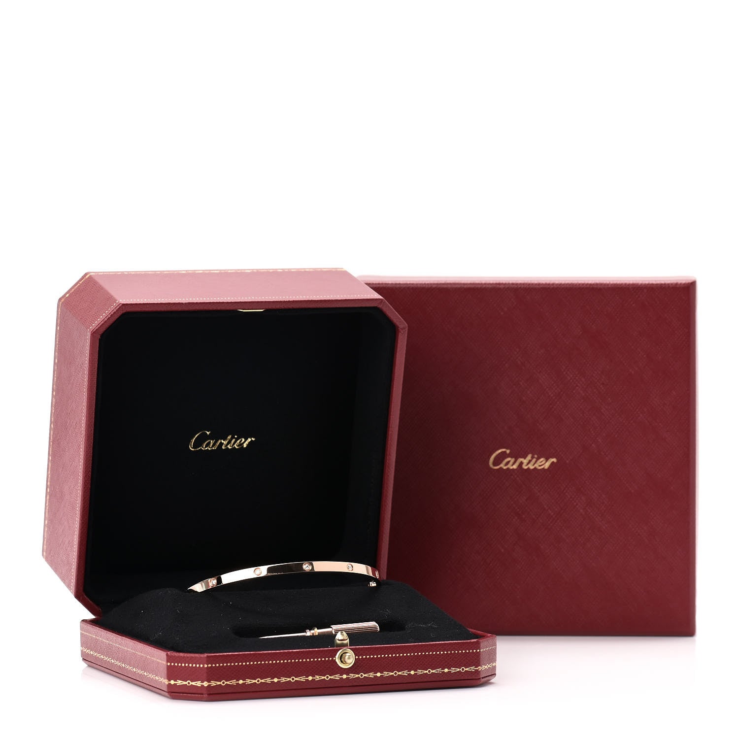 Cartier 18K Pink Gold 10 Diamond Small LOVE Bracelet 20 6 of 6