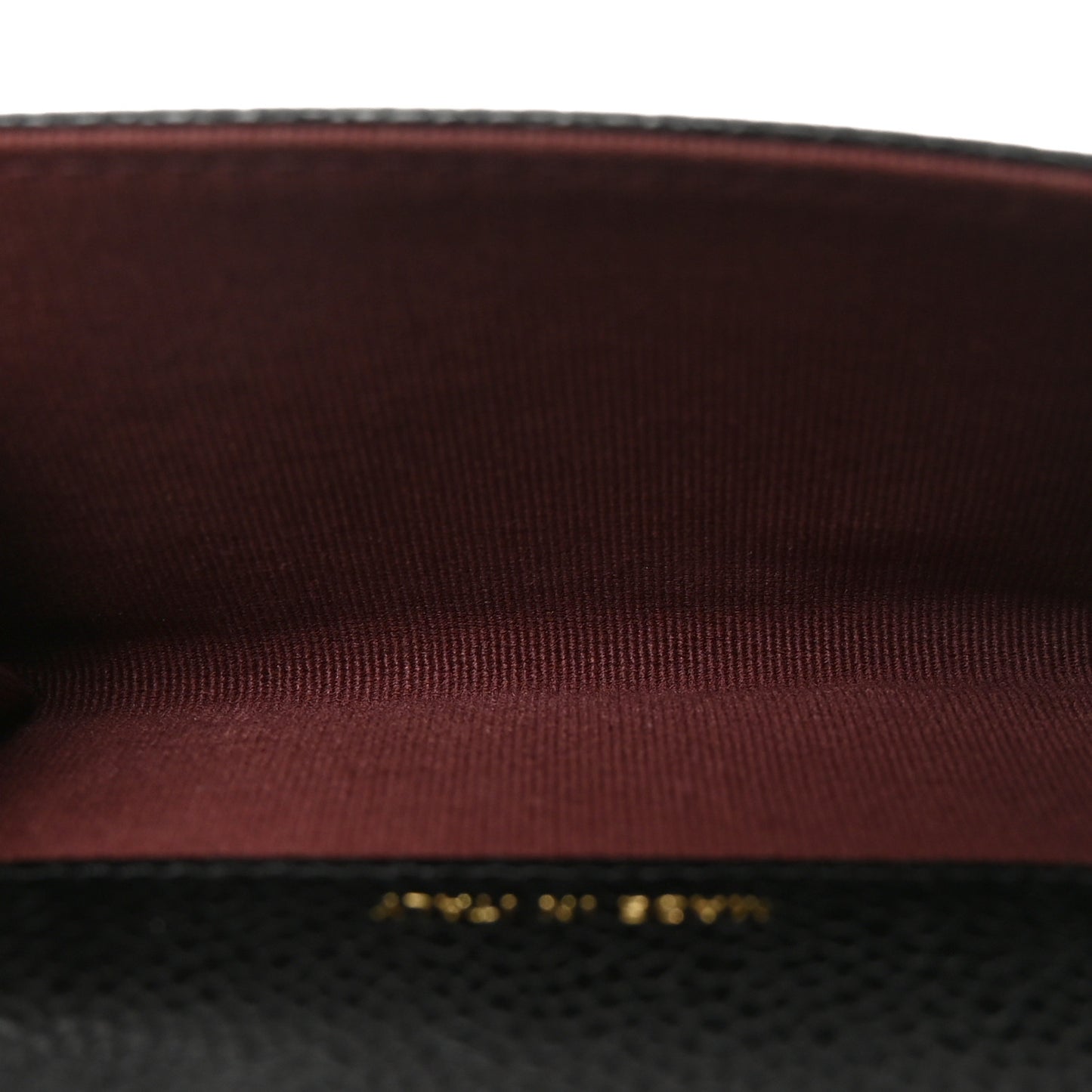 Caviar Quilted Flap Card Holder Wallet Black