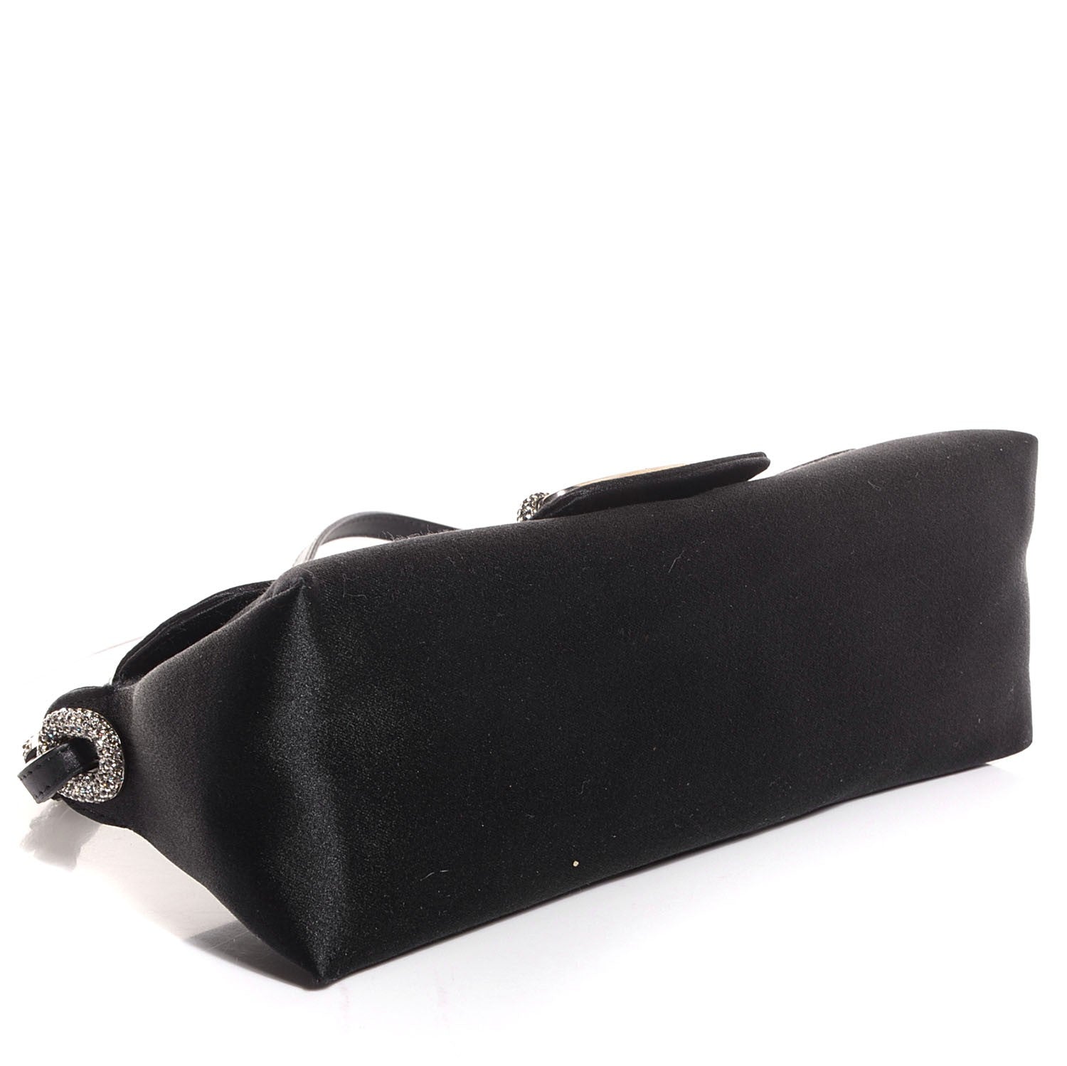 Jimmy Choo Satin Swarovski Crystal Tulita Evening Bag Black 5 of 8