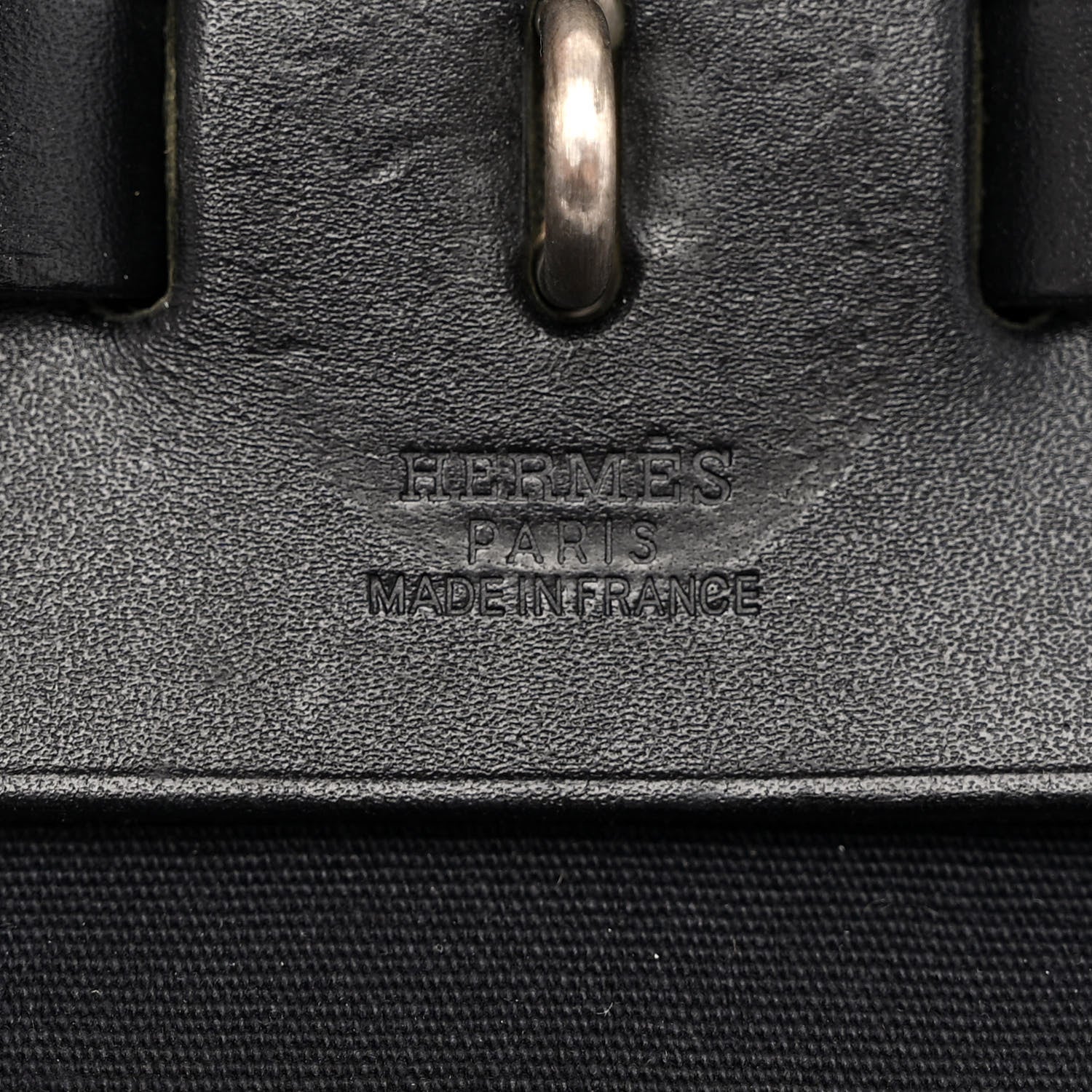 Hermes Toile Vache Calfskin Herbag 39 MM Black 6 of 12