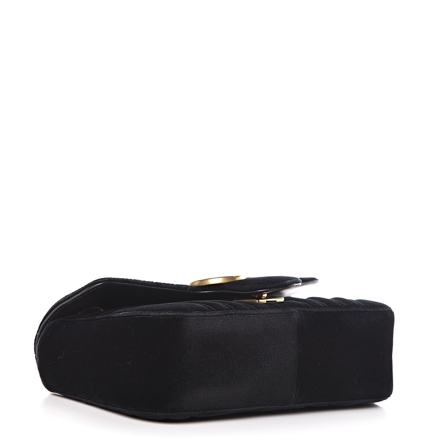 Velvet Matelasse Mini GG Marmont Shoulder Bag Black