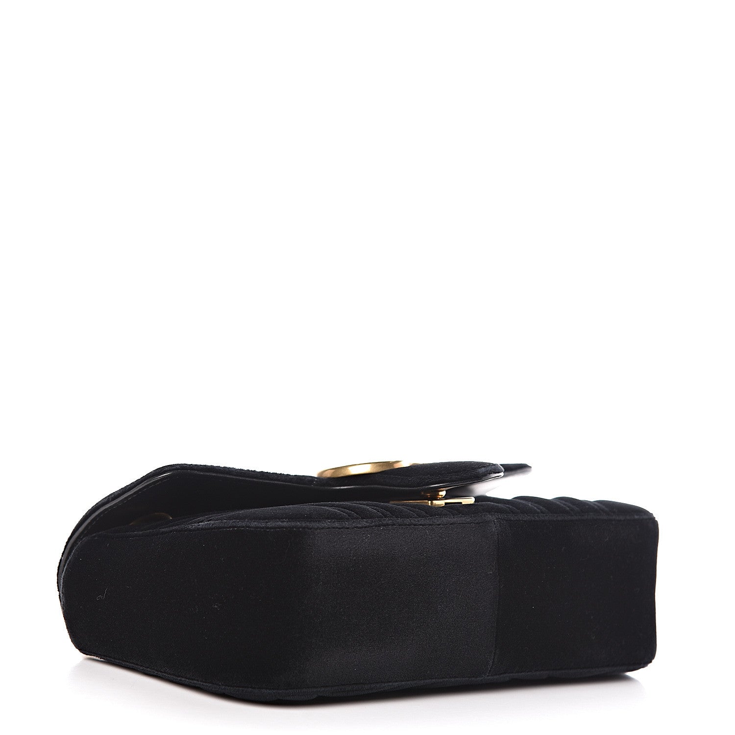 Gucci Velvet Matelasse Mini GG Marmont Shoulder Bag Black 4 of 11