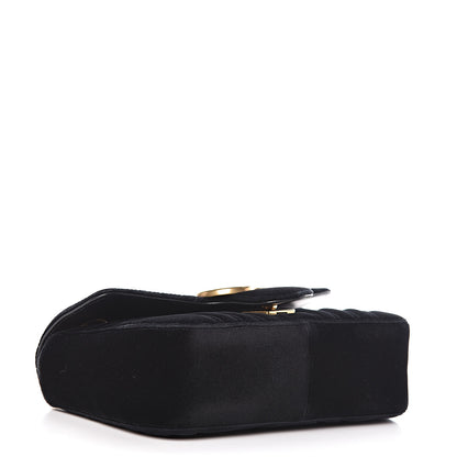 Gucci Velvet Matelasse Mini GG Marmont Shoulder Bag Black 4 of 11