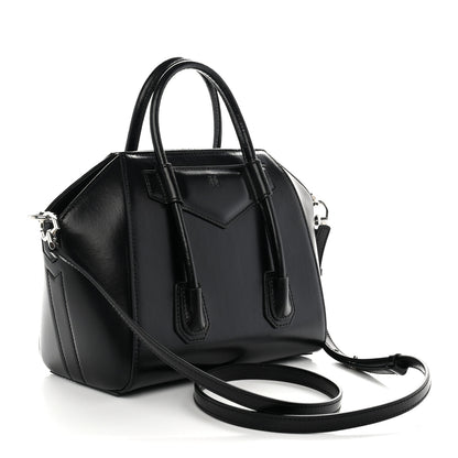 Givenchy Box Calfskin Mini Lock Antigona Shoulder Bag Black 3 of 9