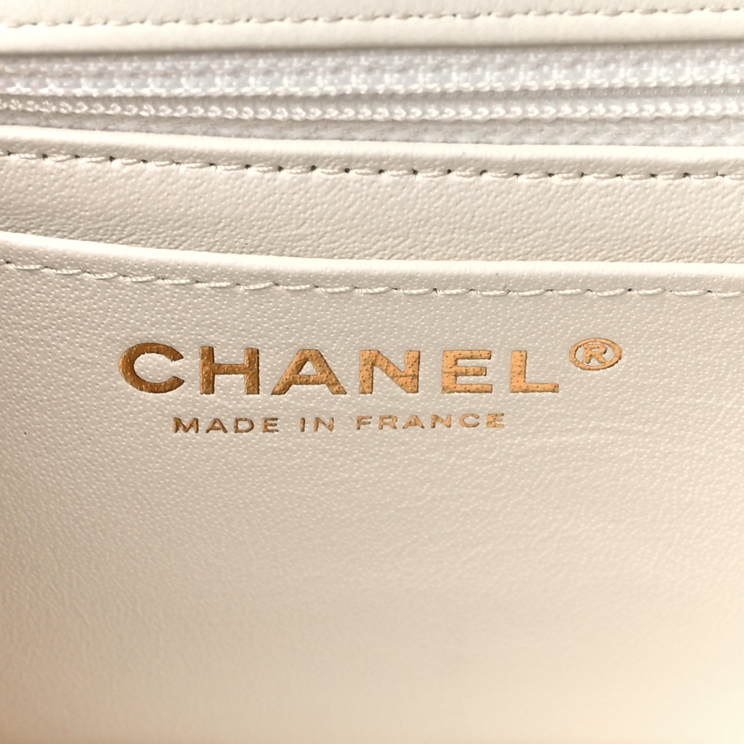 Chanel Lambskin Quilted Mini Rectangular Flap White Black 6 of 10