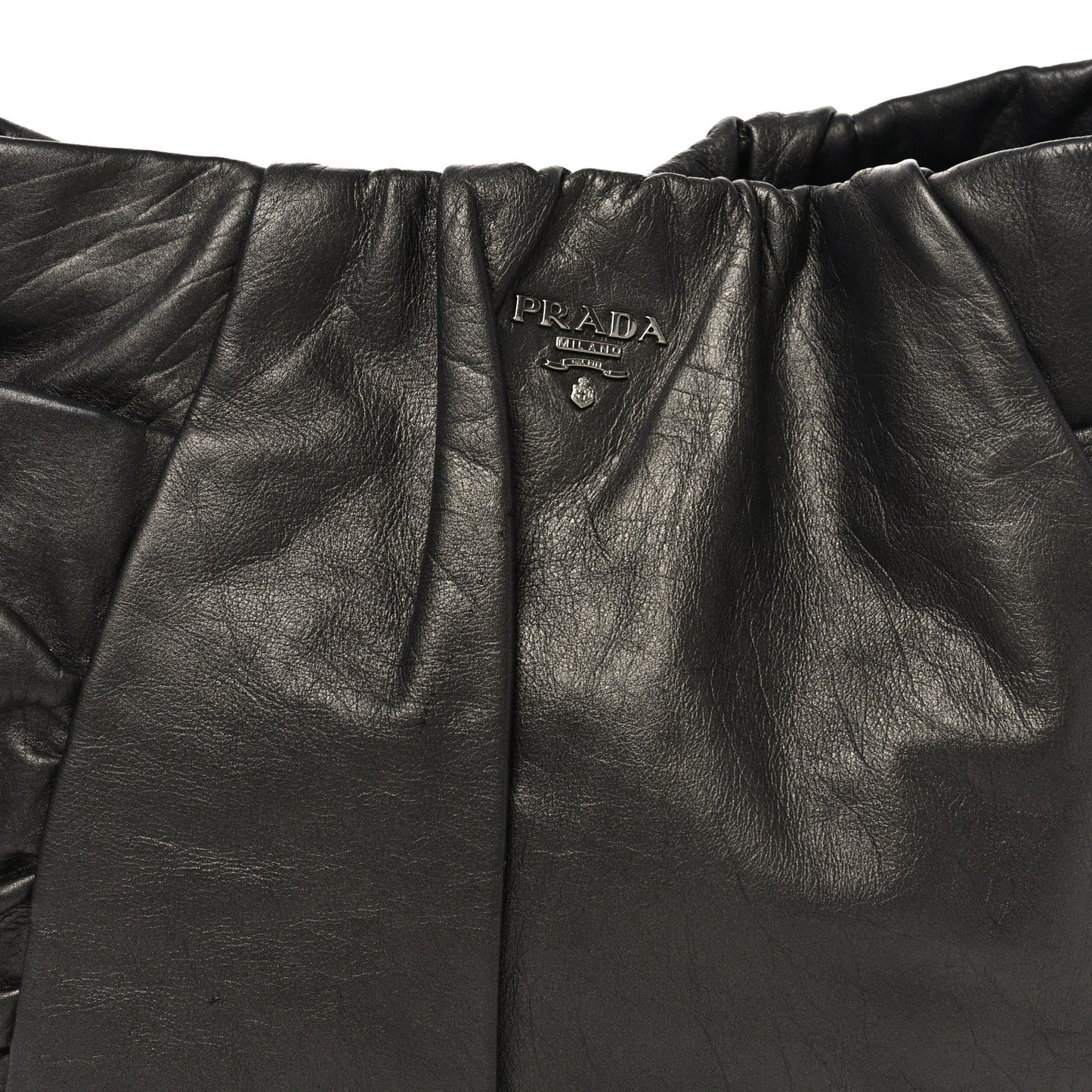 Royal Calf Pleated Hobo Grafite Mordore