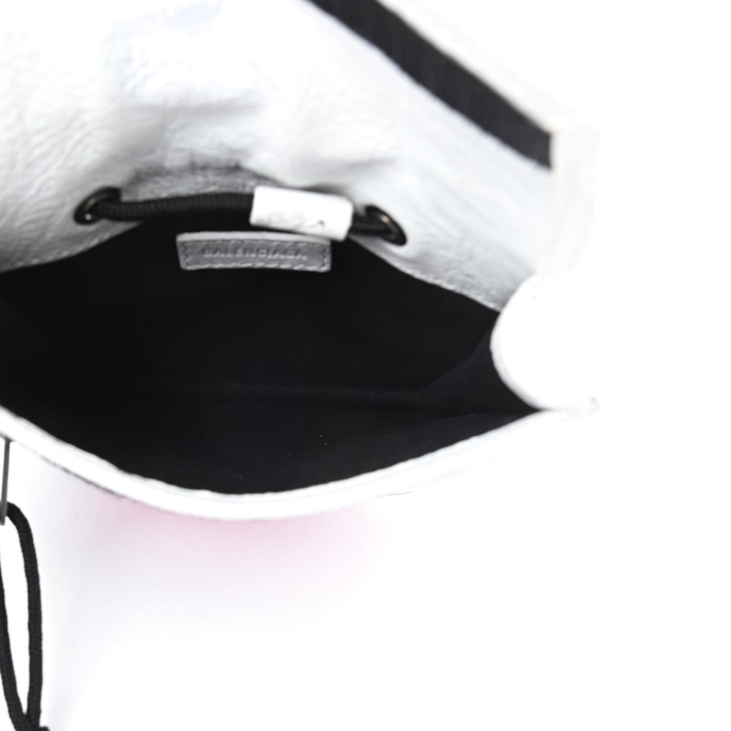 Agneau Arena Graffiti All Over Small Explorer Pouch with Strap White Multicolor