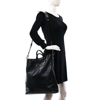 Gucci Fluffy Calfskin Morpheus Tote Bag Black 2 of 9