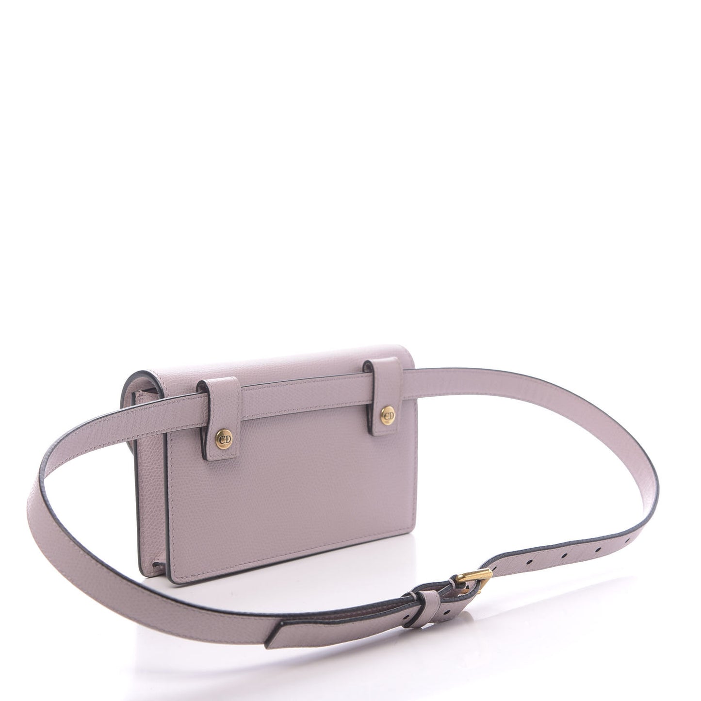 Grained Calfskin Saddle Belt Bag Light Purple