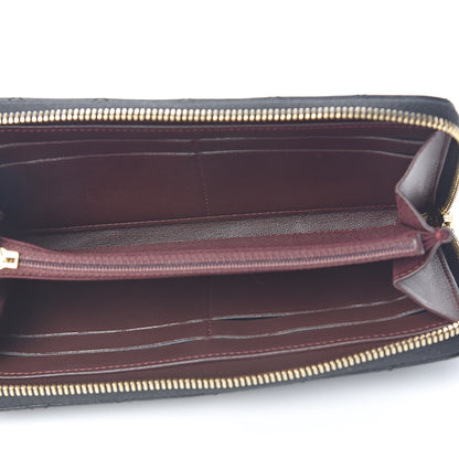 Chanel Lambskin Quilted Large Gusset Zip Around Wallet Black 5 of 8