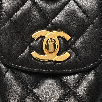 Chanel Lambskin Quilted Phone Holder Black 9 of 11