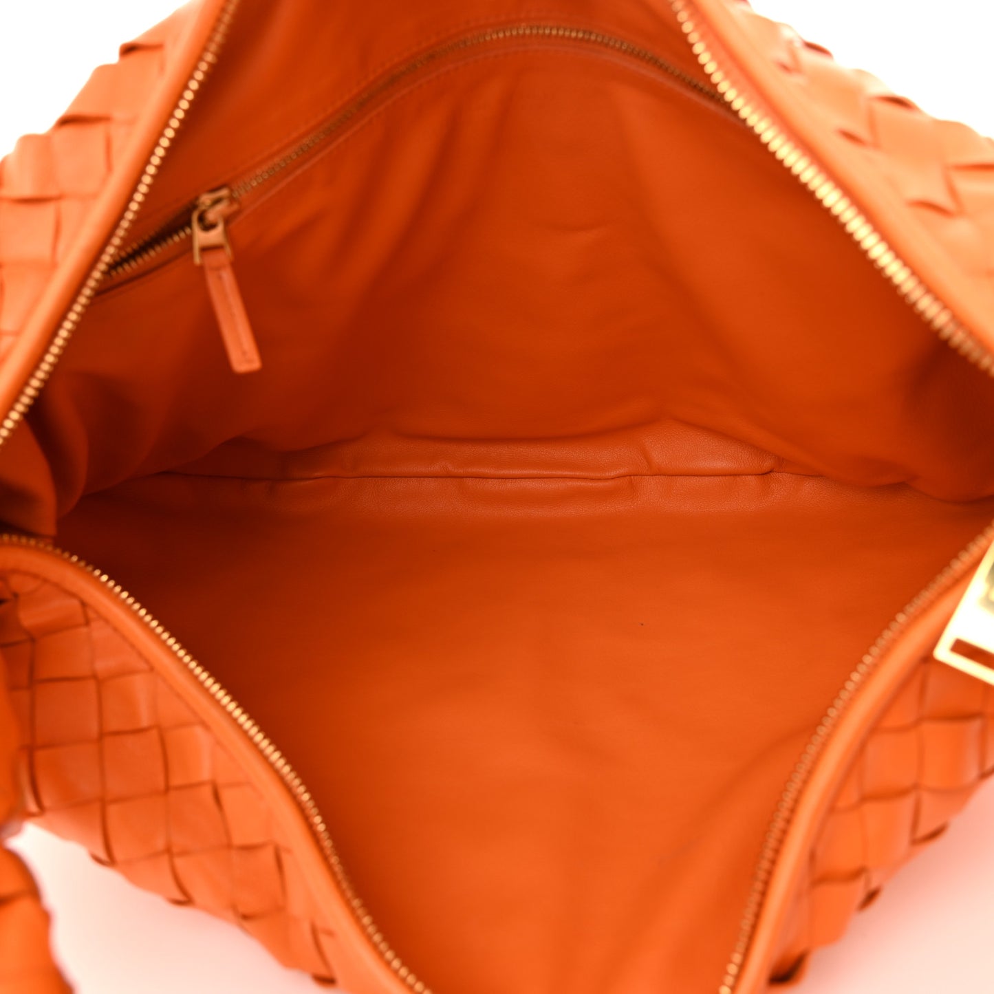 Nappa Intrecciato Small Jodie Twist Orange
