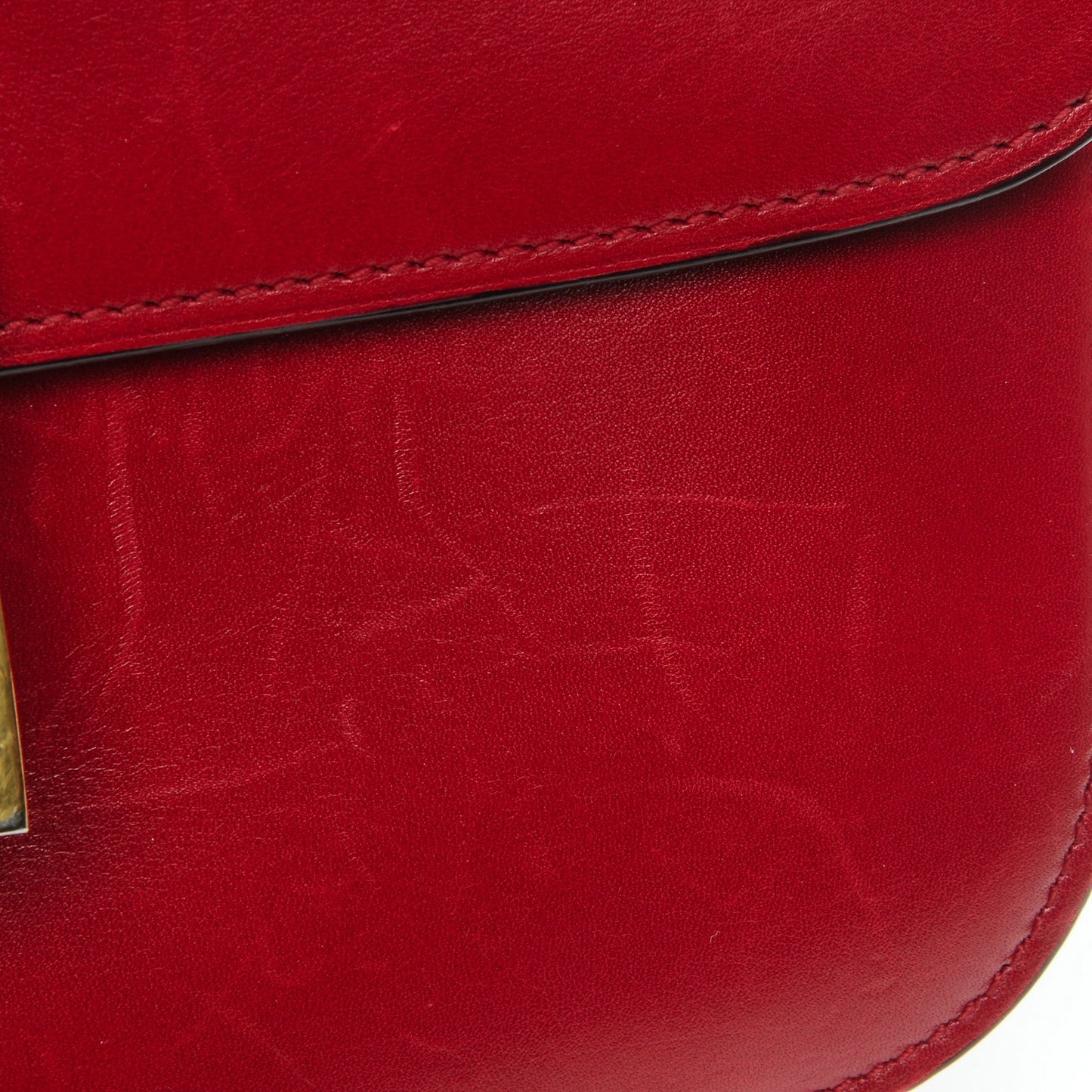 Box Calfskin Medium Classic Box Flap Bag Red