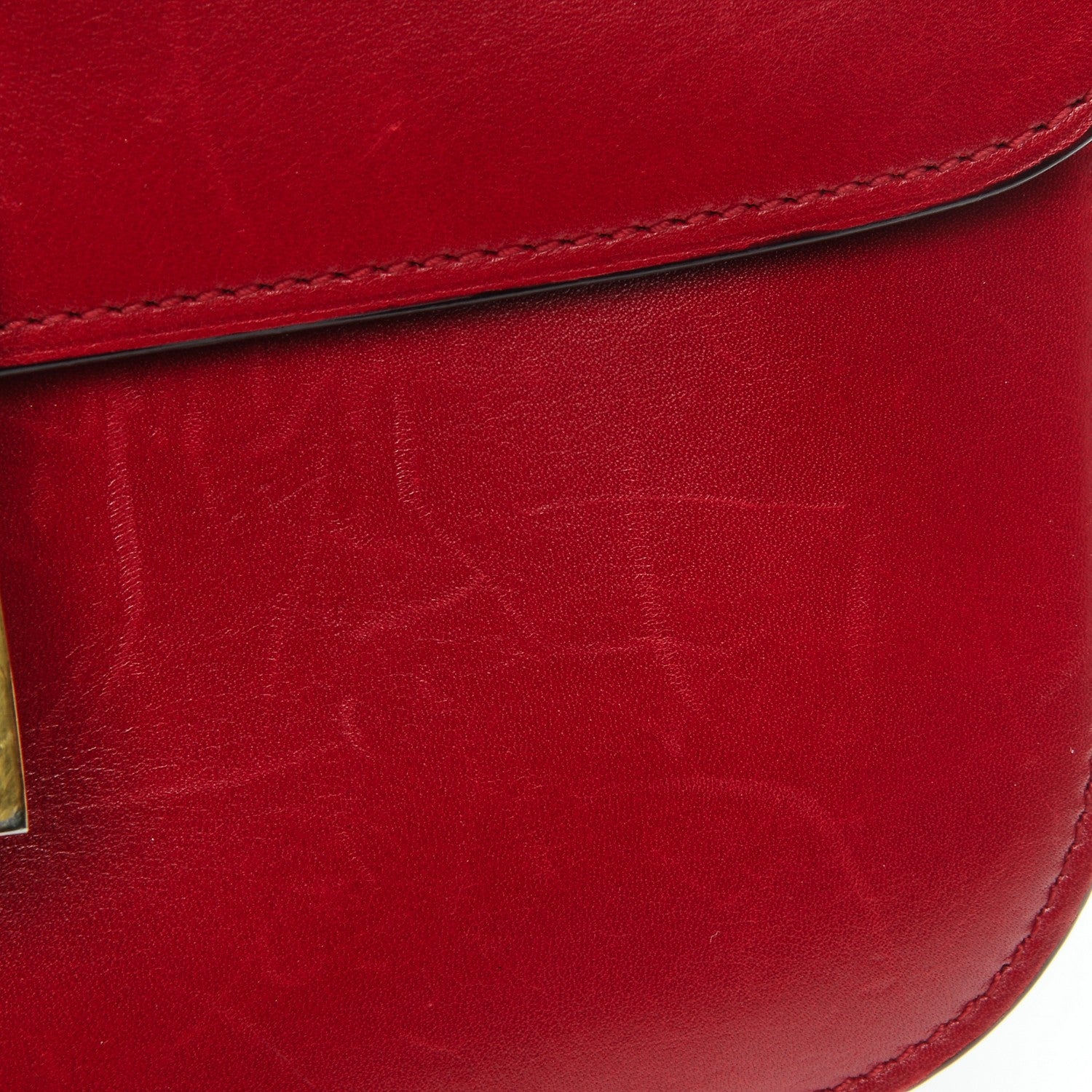 Celine Box Calfskin Medium Classic Box Flap Bag Red 10 of 10