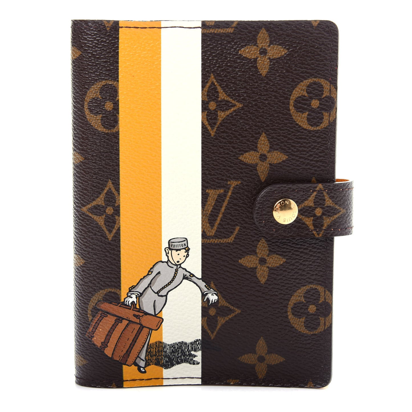 Monogram Groom Small Ring Agenda Cover Yellow