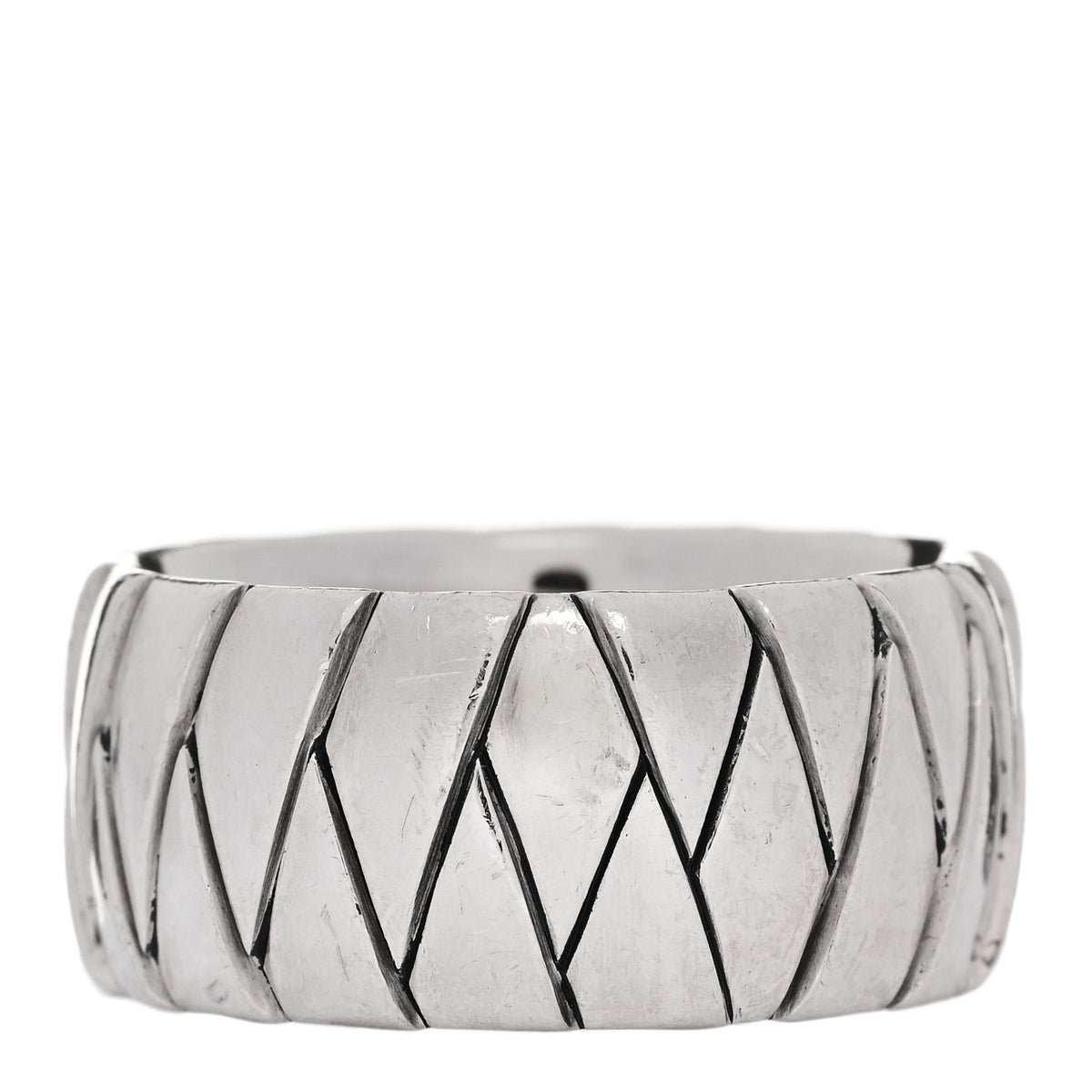 David Yurman Sterling Silver Wide Band Ring 69 12.5 3 of 4