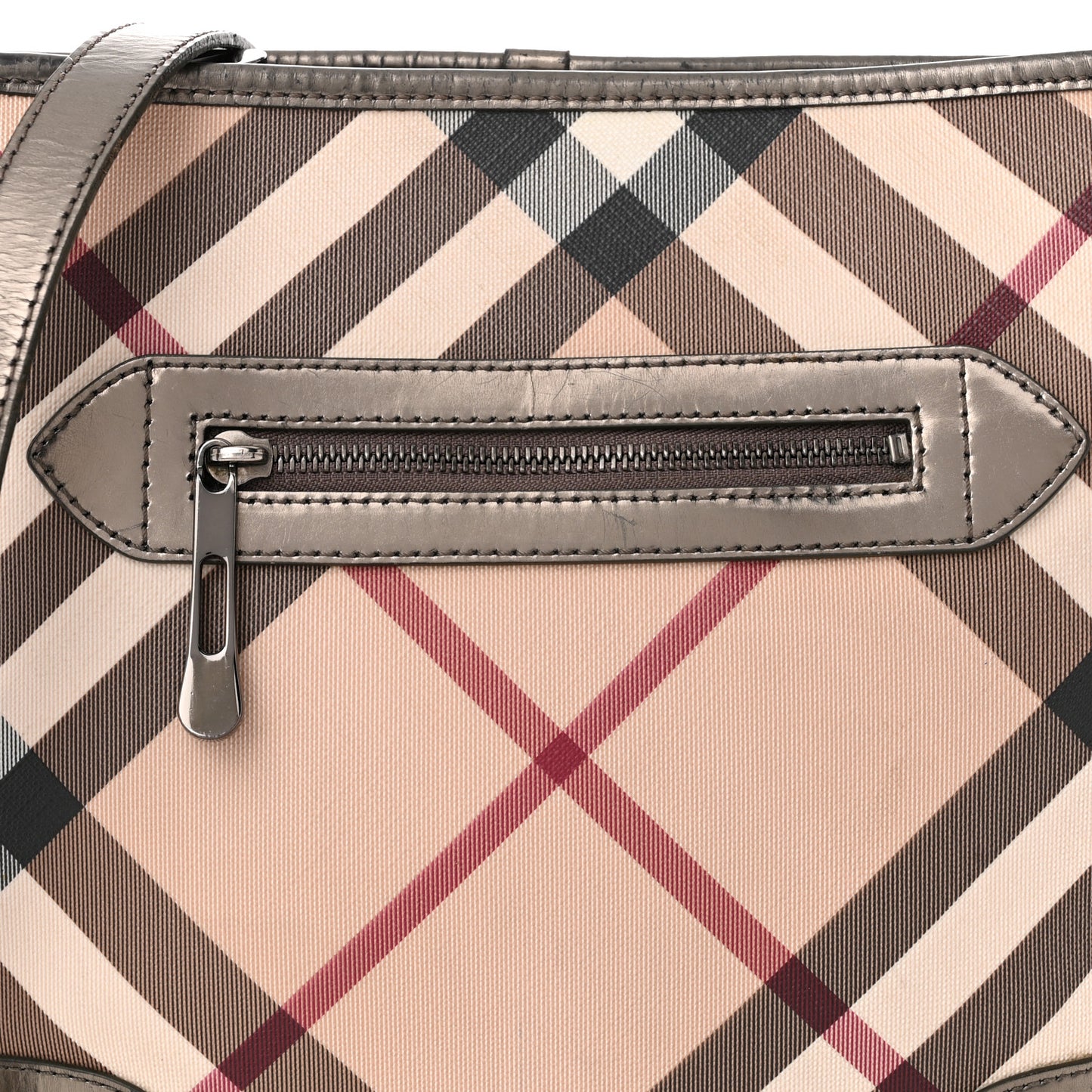 Supernova Check Small Dryden Crossbody Bag Silver