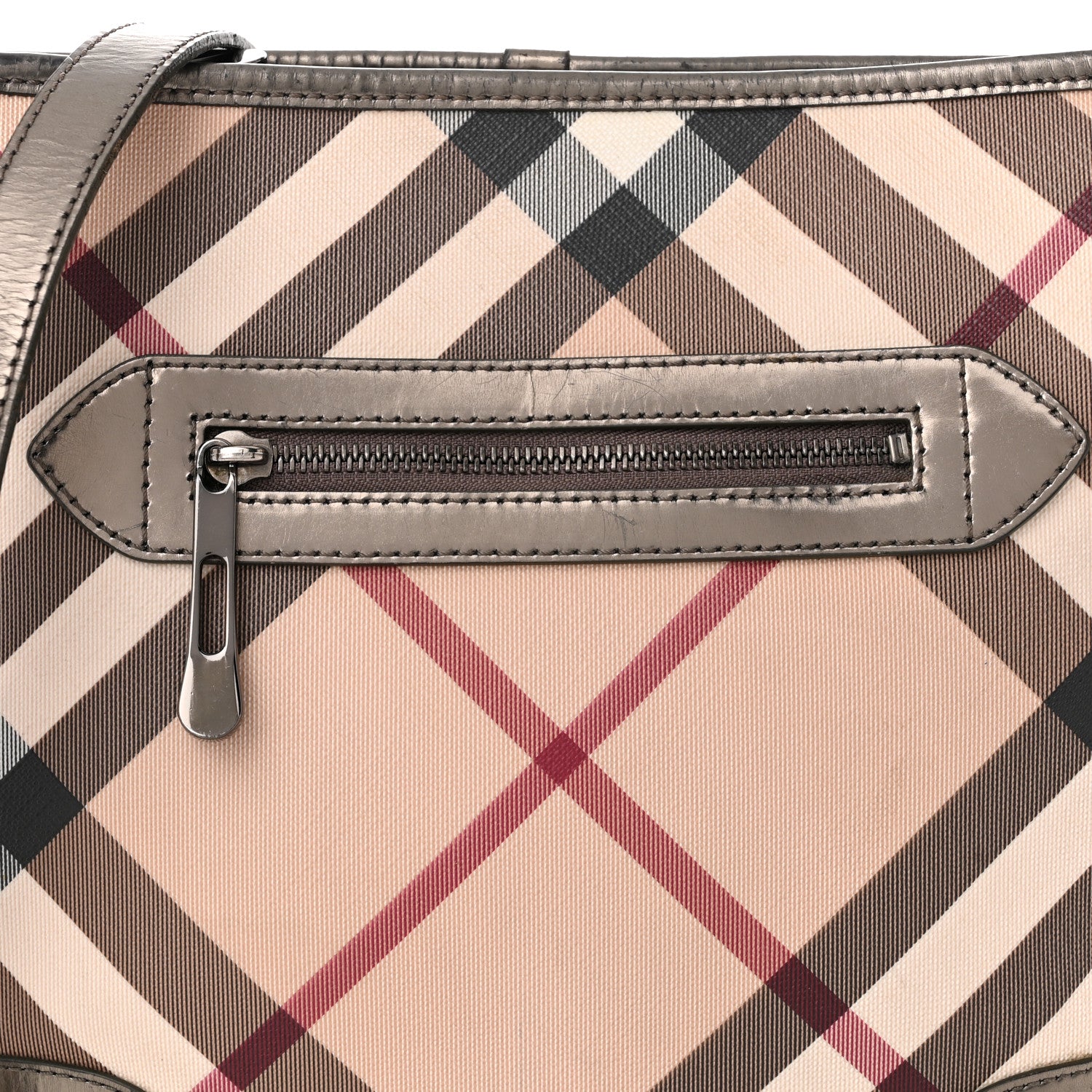 Burberry Supernova Check Small Dryden Crossbody Bag Silver 9 of 11