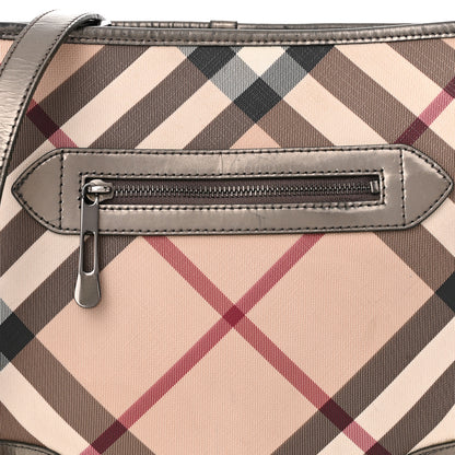 Burberry Supernova Check Small Dryden Crossbody Bag Silver 9 of 11
