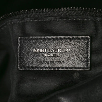 Saint Laurent Lambskin Quilted Monogram Monochrome Small Loulou Puffer Chain Satchel Black 6 of 12