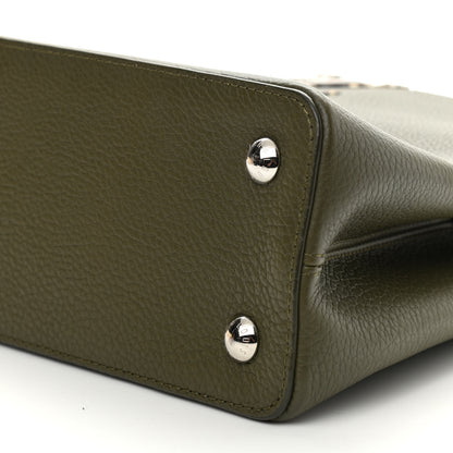 Louis Vuitton Taurillon Python Capucines MM Khaki 8 of 8