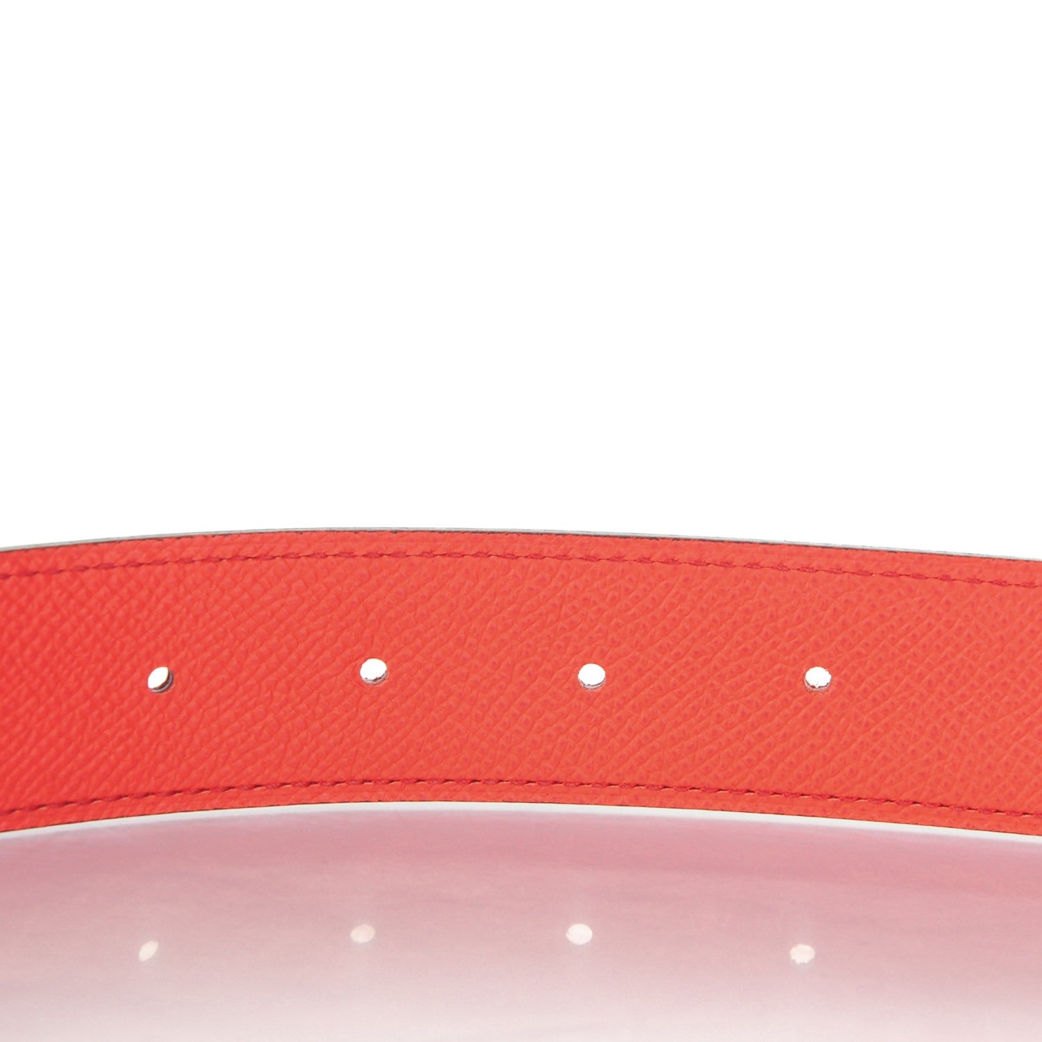 Hermes Swift Epsom 32mm Belt Strap 90 Vermilion Rose Jaipur 2 of 5
