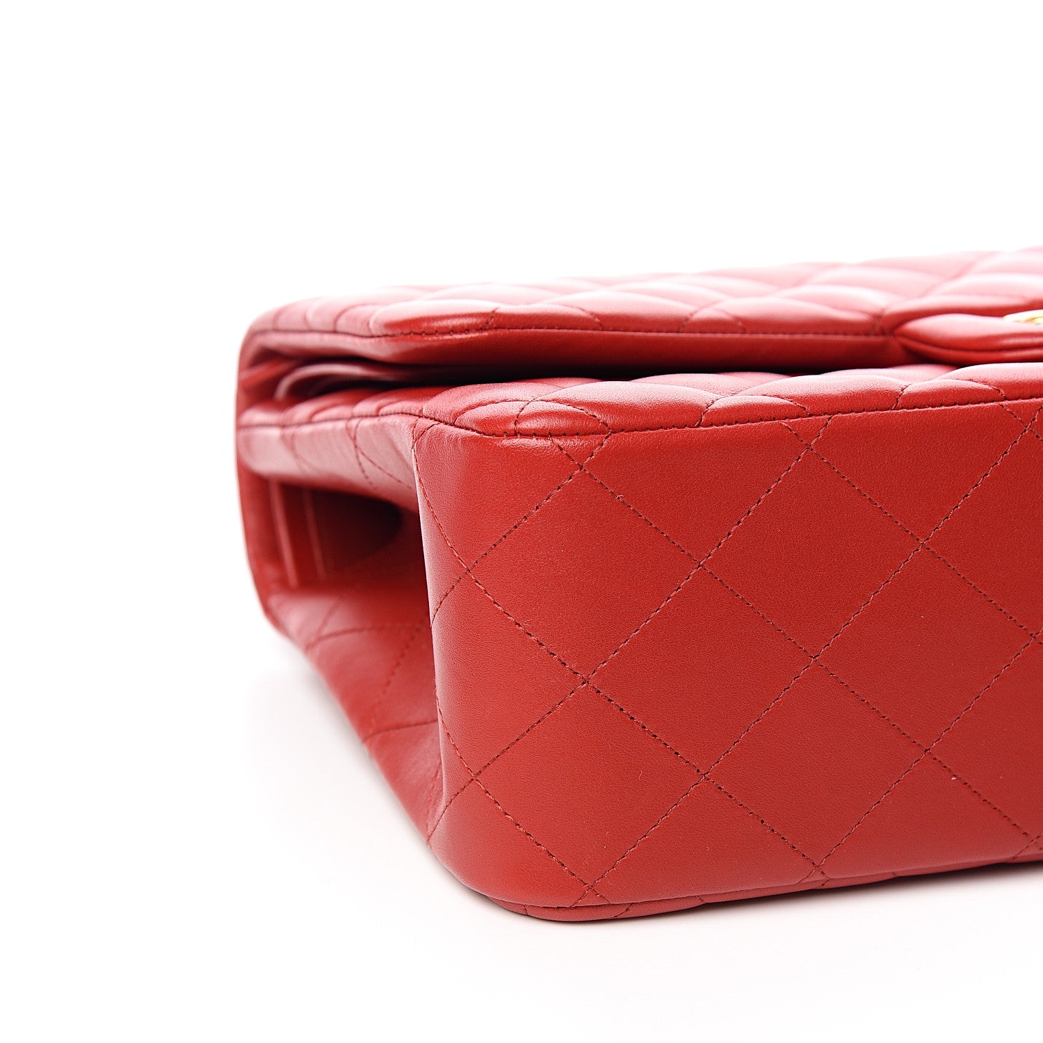Chanel Lambskin Quilted Jumbo Double Flap Red 7 of 10