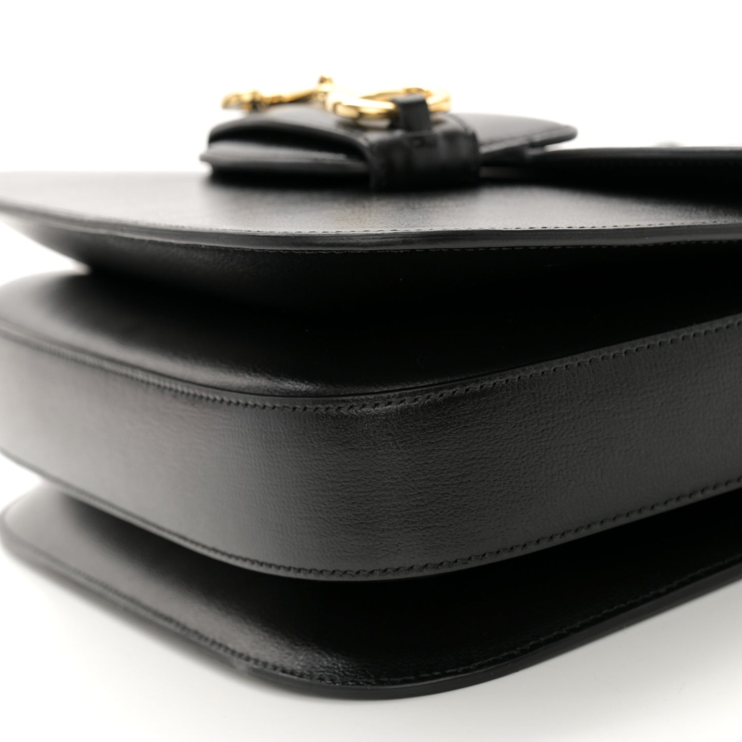 Azalea Calfskin Horsebit 1955 Shoulder Bag Black