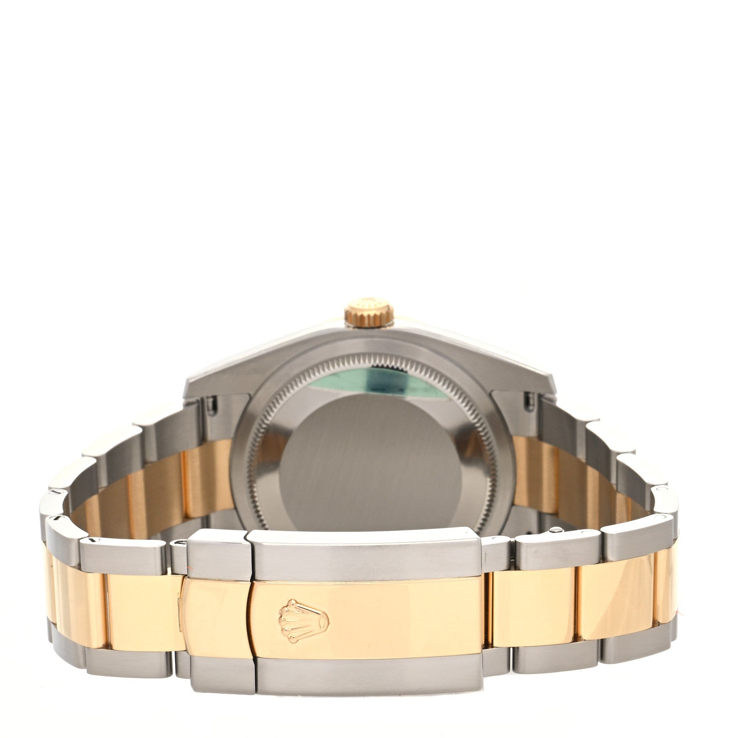 Rolex Stainless Steel 18K Yellow Gold Diamond 36mm Oyster Perpetual Datejust Watch Brown Flowers 116243 3 of 5