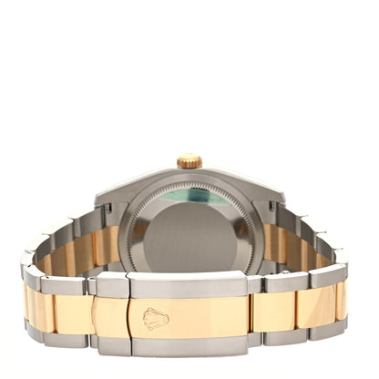 Rolex Stainless Steel 18K Yellow Gold Diamond 36mm Oyster Perpetual Datejust Watch Brown Flowers 116243 3 of 5