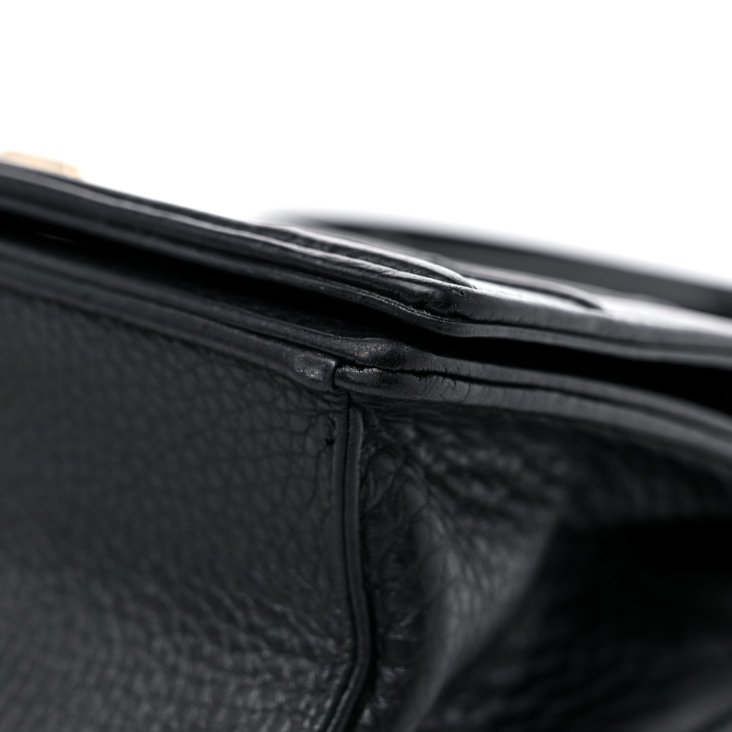 Grained Calfskin Small Diorama Flap Bag Black