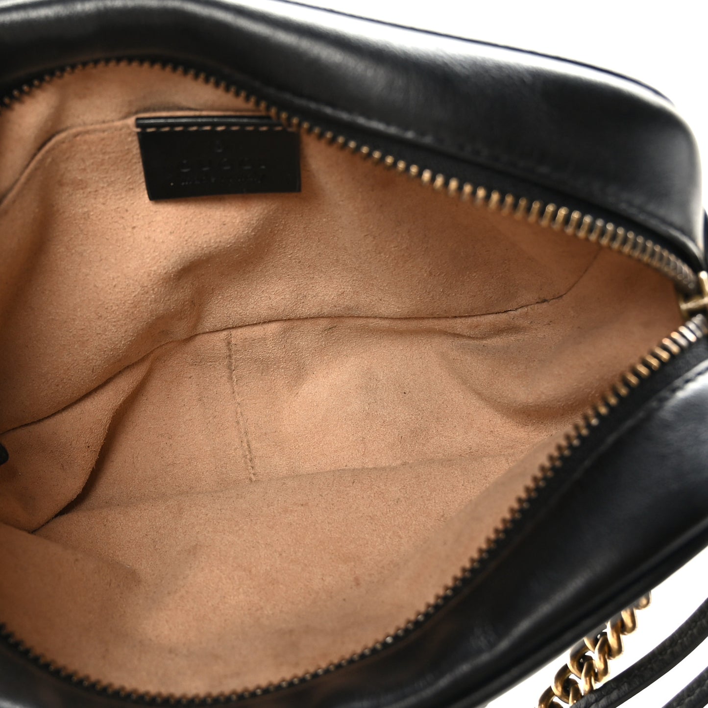 Calfskin Matelasse Mini GG Marmont Chain Shoulder Bag Black
