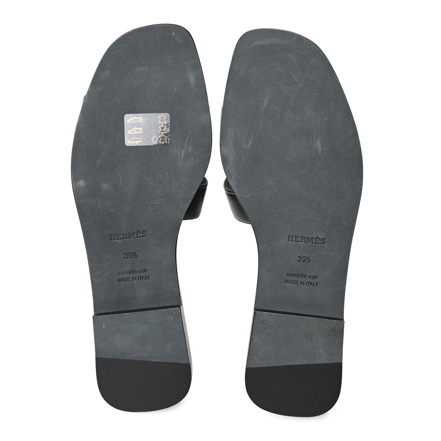 Box Calfskin Oran Sandals 39.5 Black