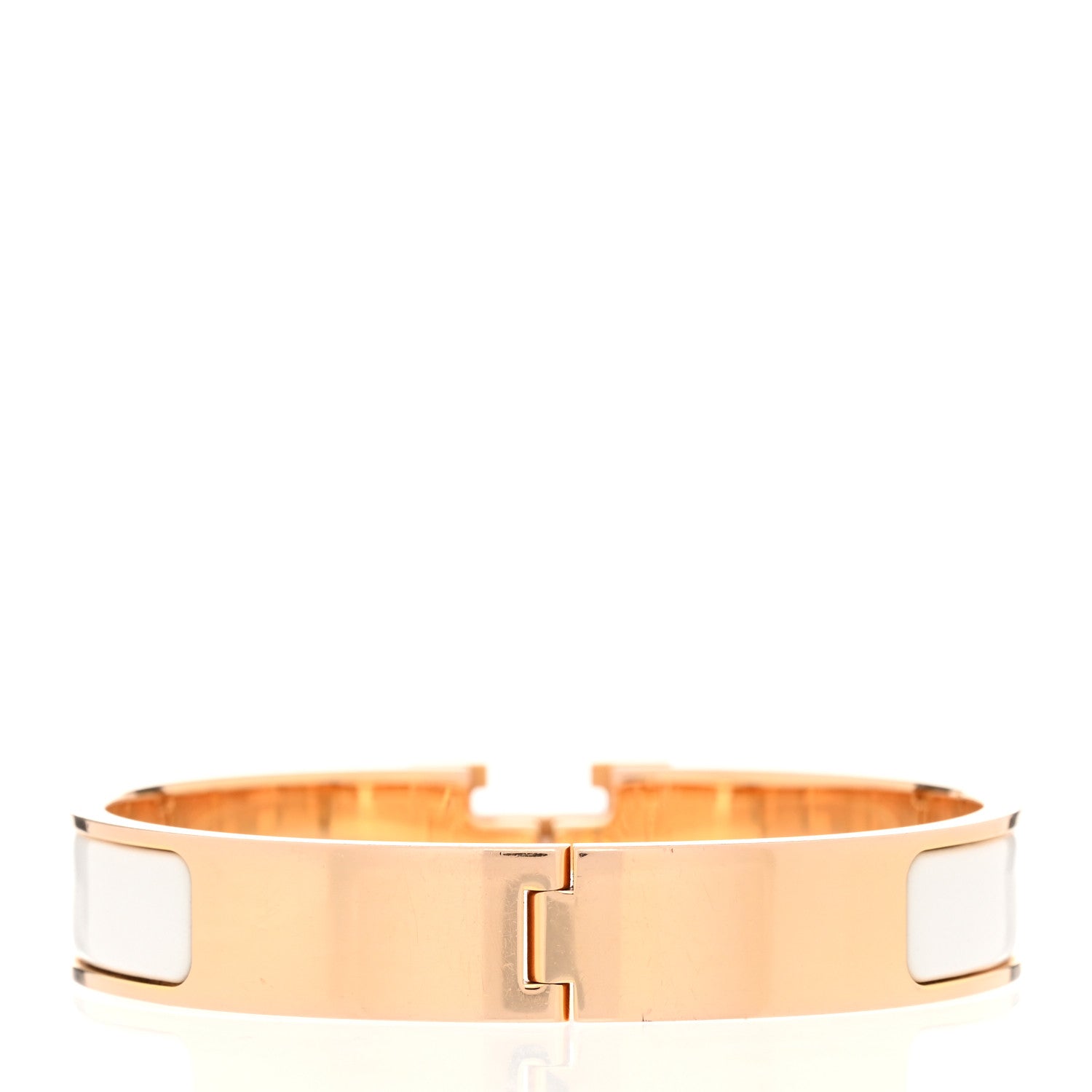 Hermes Enamel Narrow Clic Clac H Bracelet PM White 3 of 5