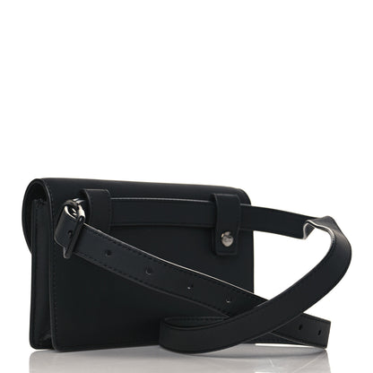 Christian Dior Ultra Matte Calfskin Saddle Belt Clutch Black 2 of 9