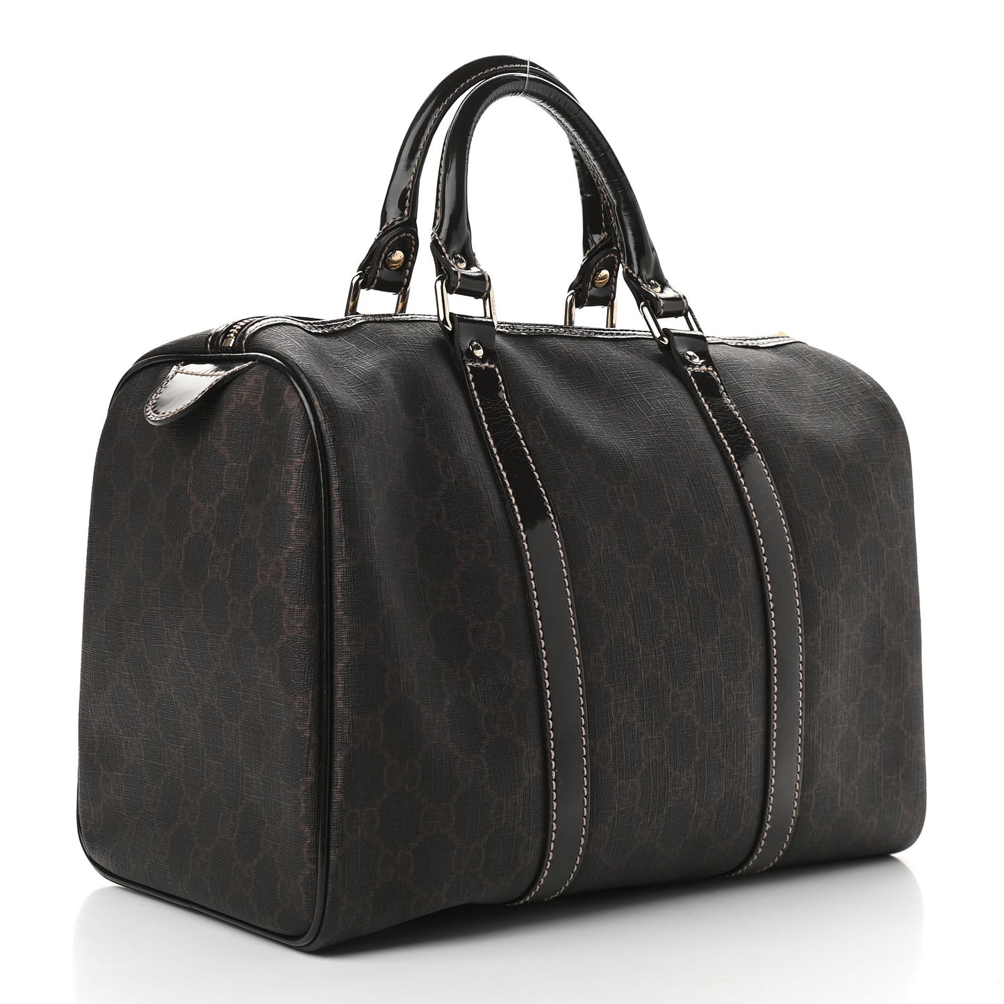 GG Supreme Monogram Medium Boston Dark Brown