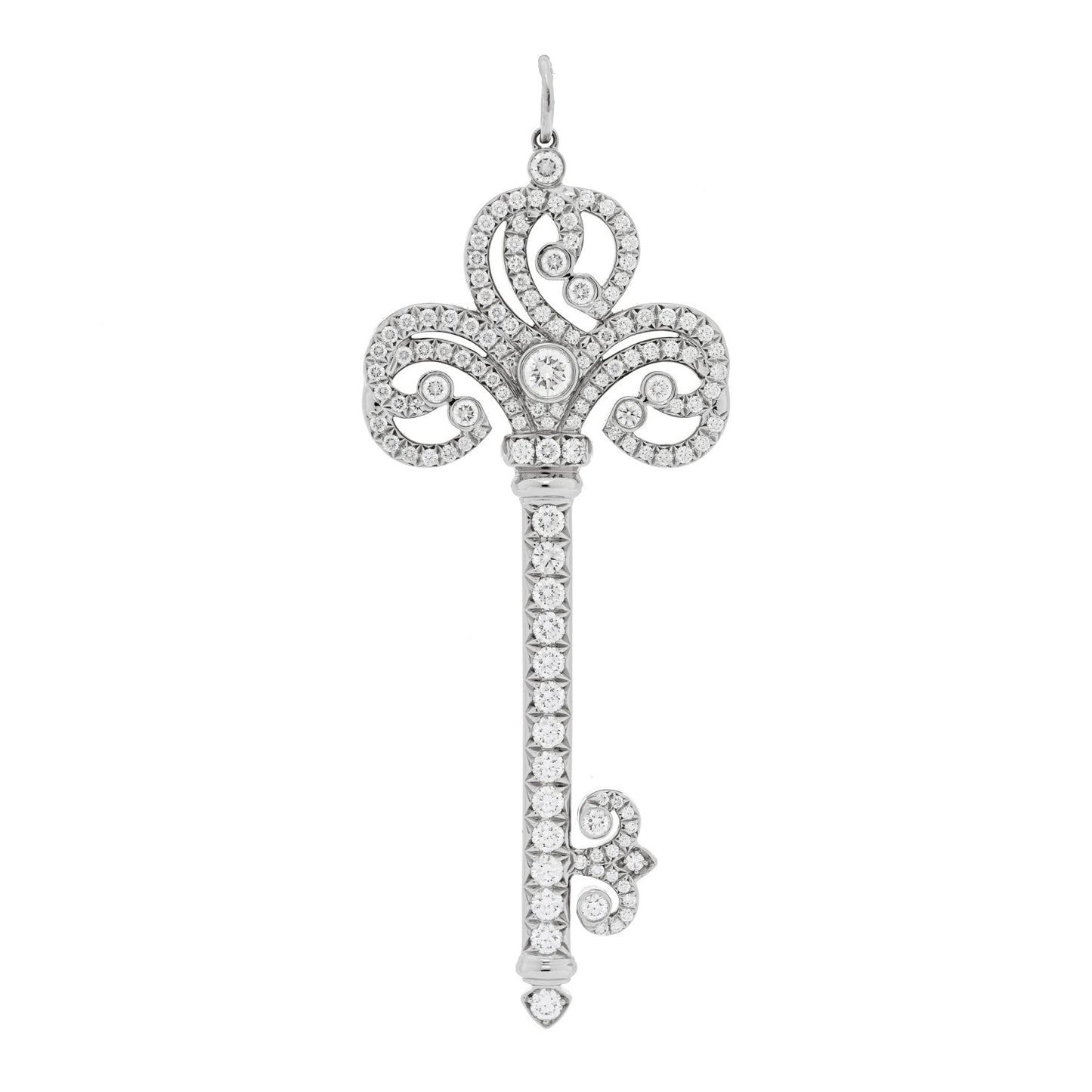 Platinum Diamond Enchant Heart Key Pendant