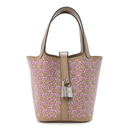 Hermes Swift Micro Lucky Daisy Picotin Lock Chai Rose White 1 of 11