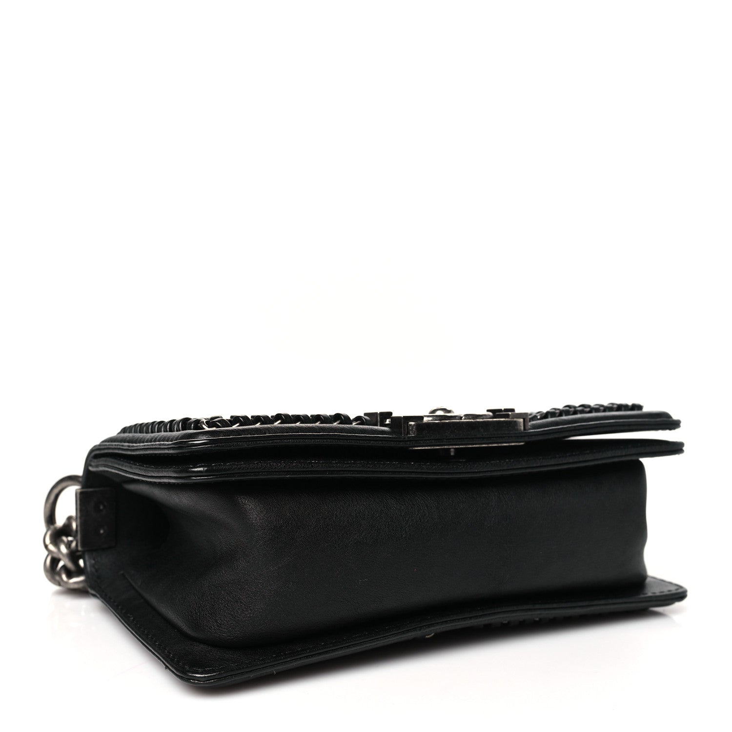 Chanel Calfskin Quilted Small Boy Top Handle Flap Black 4 of 11