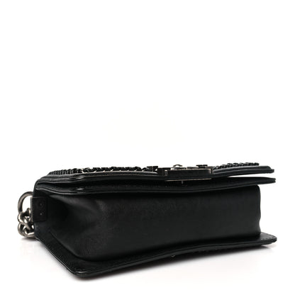 Chanel Calfskin Quilted Small Boy Top Handle Flap Black 4 of 11