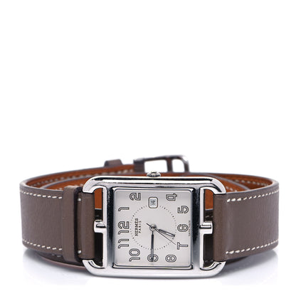 Hermes Stainless Steel Swift 29mm Cape Cod Double Tour Quartz Watch Etoupe 2 of 9